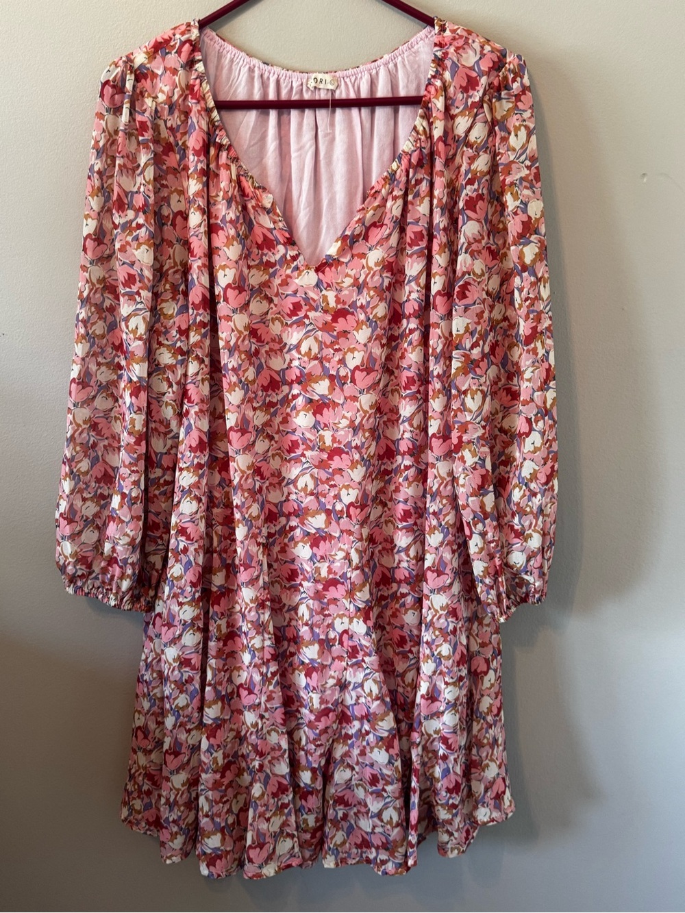 Kori Pink Floral Sundress with V-Neck